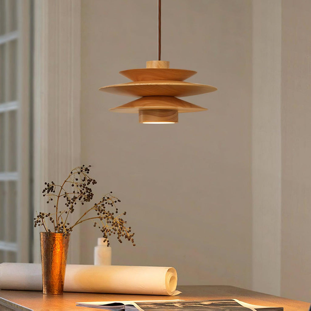 Wood Pendant Light Plug-In — Pendant Light | Maison Monashee — view 2