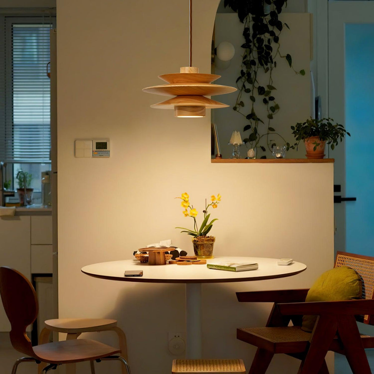 Wood Pendant Light Plug-In — Pendant Light | Maison Monashee — view 8