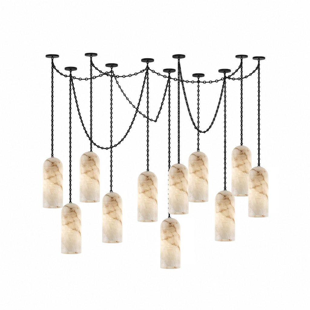 Alabaster Pendant Chandelier — Chandelier | Maison Monashee — view 11