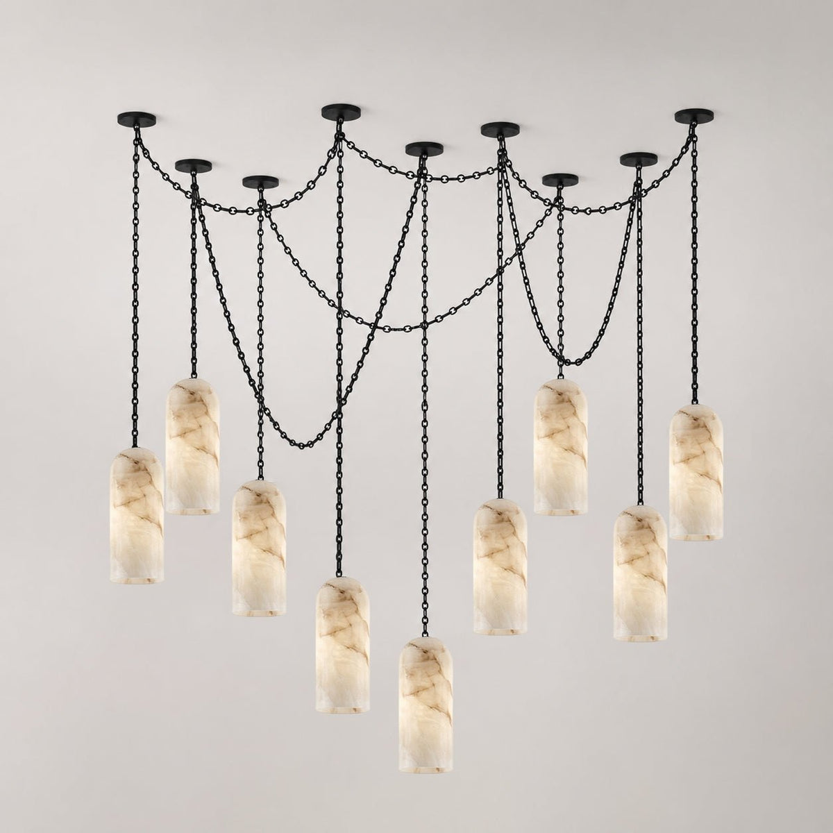 Alabaster Pendant Chandelier — Chandelier | Maison Monashee — view 12
