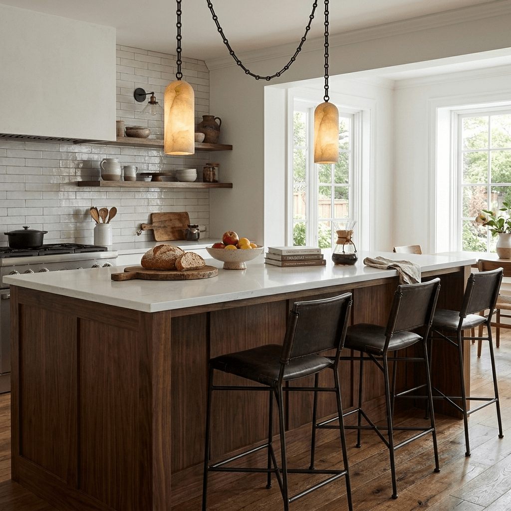 Alabaster Pendant Chandelier — Chandelier | Maison Monashee — view 4