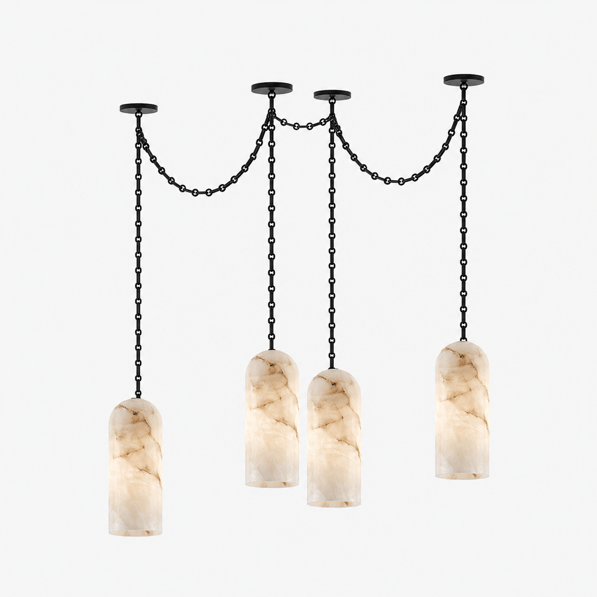 Alabaster Pendant Chandelier — Chandelier | Maison Monashee — view 20