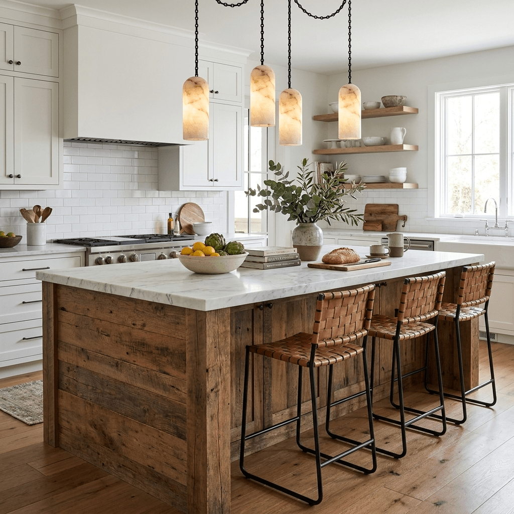 Alabaster Pendant Chandelier — Chandelier | Maison Monashee — view 3