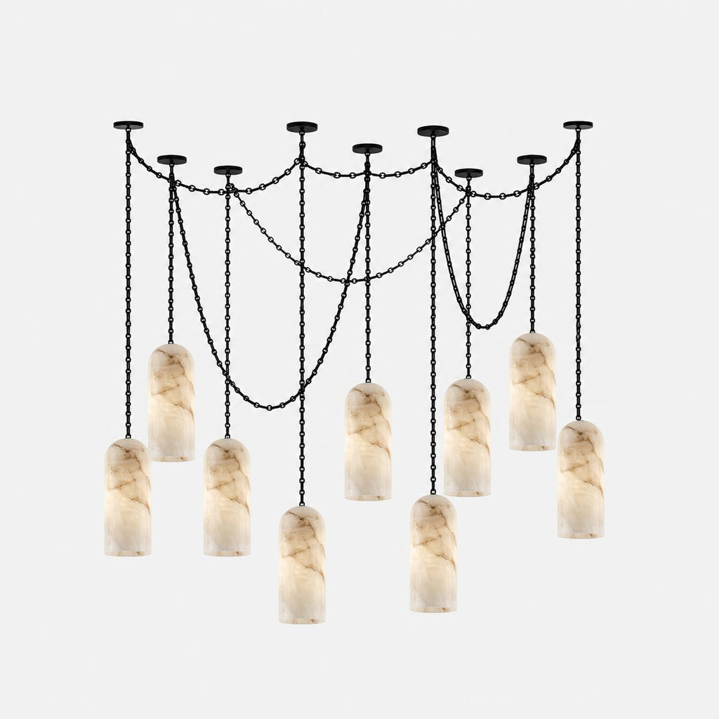 Alabaster Pendant Chandelier — Chandelier | Maison Monashee — view 13