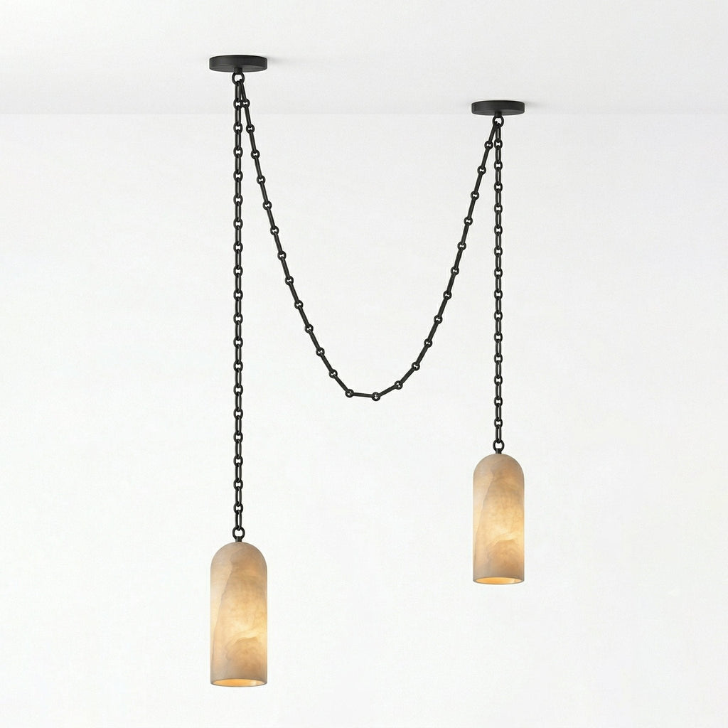 Alabaster Pendant Chandelier — Chandelier | Maison Monashee — view 15