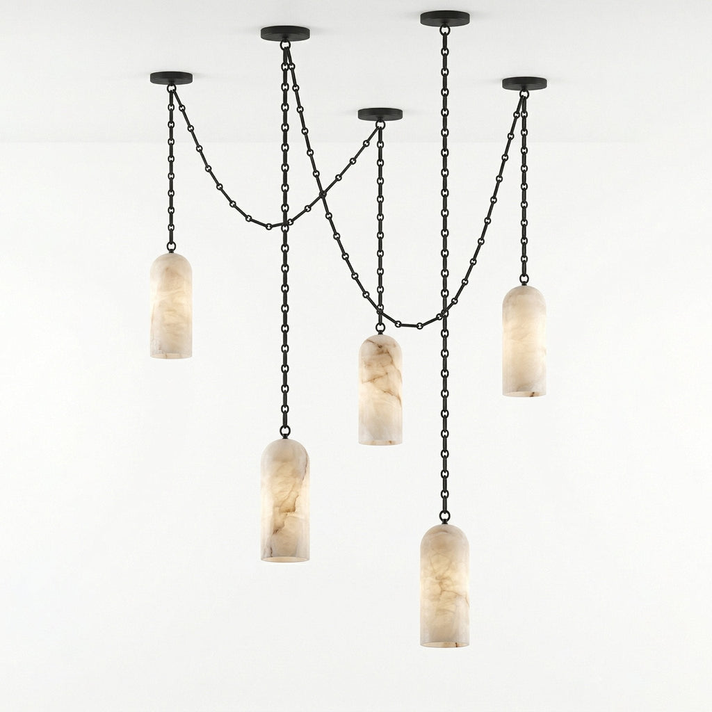 Alabaster Pendant Chandelier — Chandelier | Maison Monashee — view 16