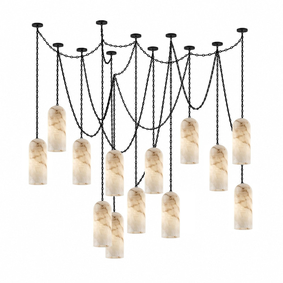 Alabaster Pendant Chandelier — Chandelier | Maison Monashee — view 19