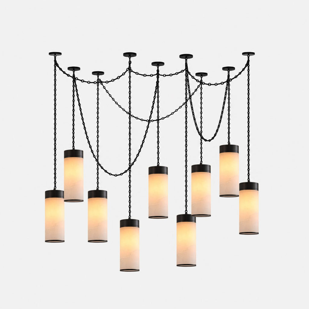 Cylinder Pendant Chandelier — Chandelier | Maison Monashee — view 8