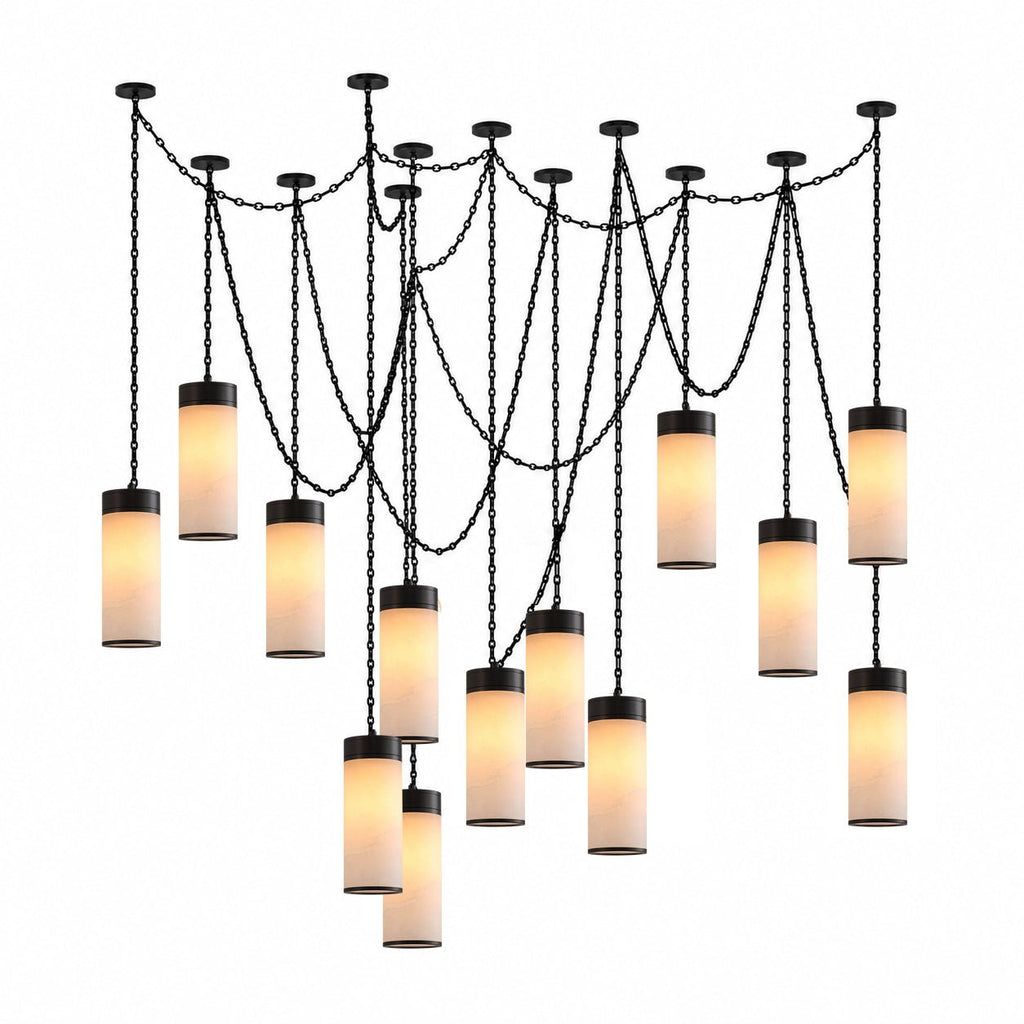 Cylinder Pendant Chandelier — Chandelier | Maison Monashee — view 17