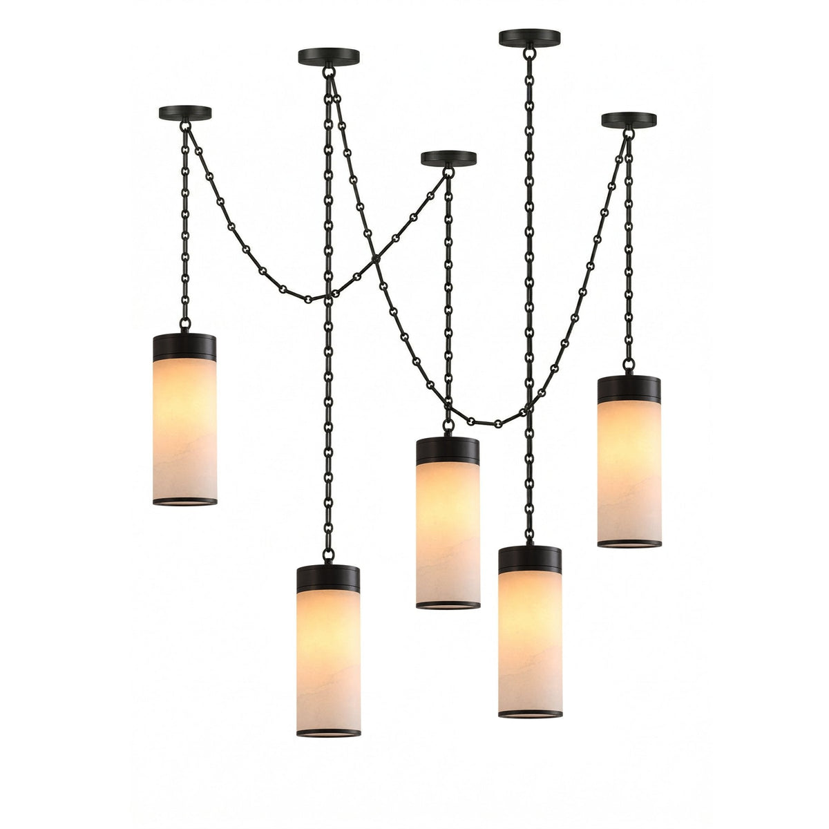 Cylinder Pendant Chandelier — Chandelier | Maison Monashee — view 18