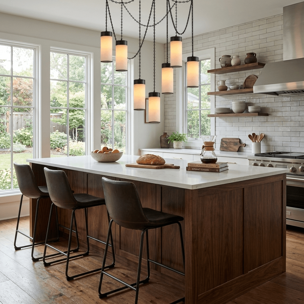 Cylinder Pendant Chandelier — Chandelier | Maison Monashee — view 3