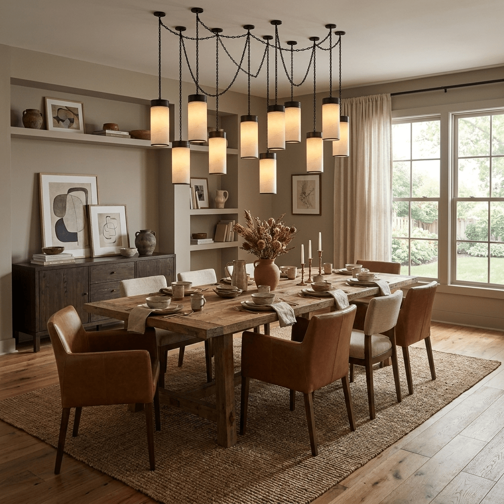 Cylinder Pendant Chandelier — Chandelier | Maison Monashee — view 19