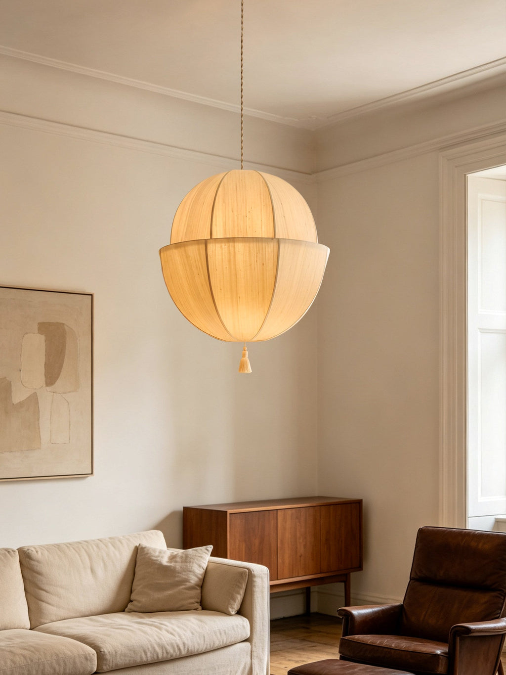 Fabric Lantern Pendant Light — Pendant Light | Maison Monashee — view 2