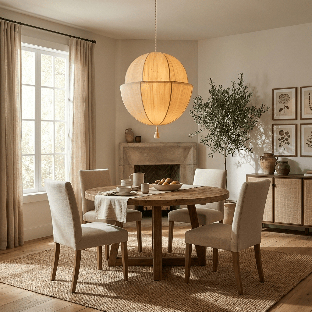 Fabric Lantern Pendant Light — Pendant Light | Maison Monashee — view 11