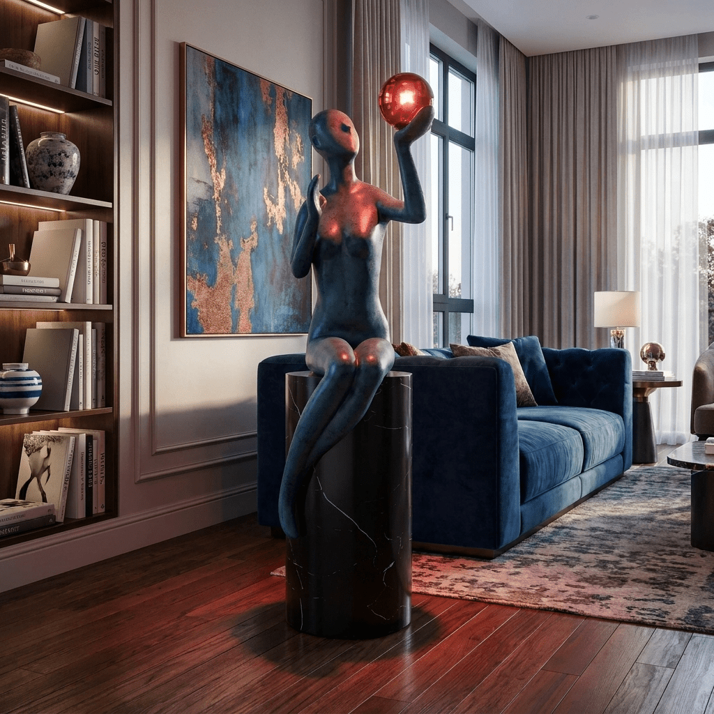 Blue Floor Lamp — Floor Lamp | Maison Monashee — view 3