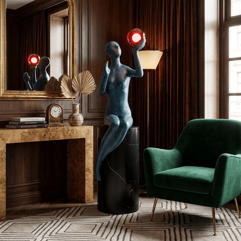 Blue Floor Lamp — Floor Lamp | Maison Monashee — view 4