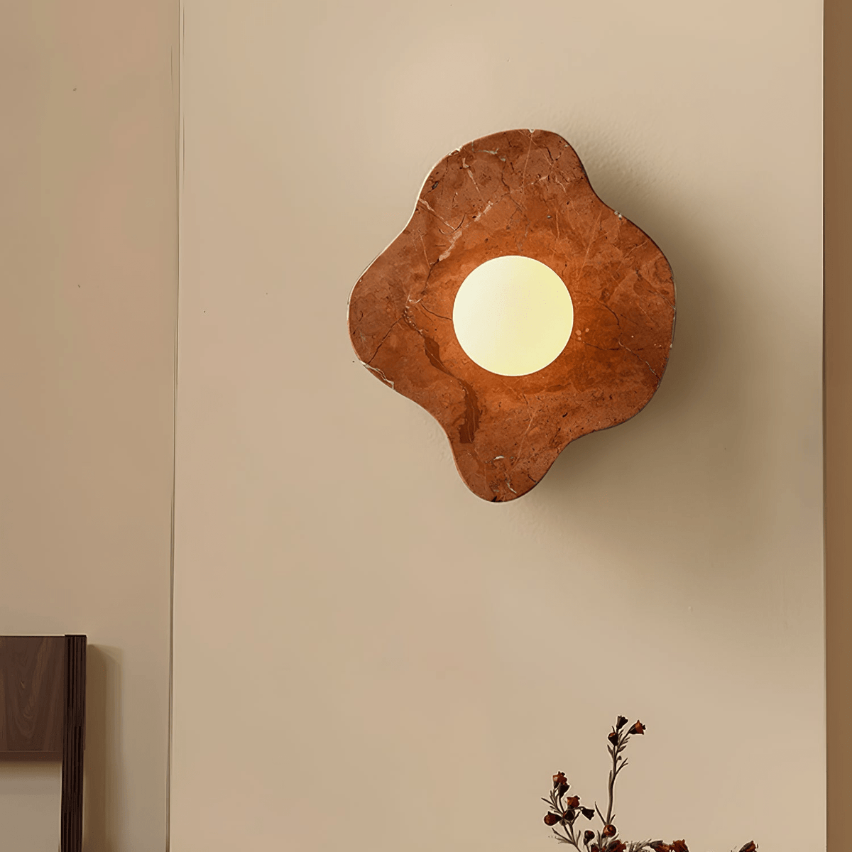 Red Marble Sconce — Wall Sconce | Maison Monashee — view 2