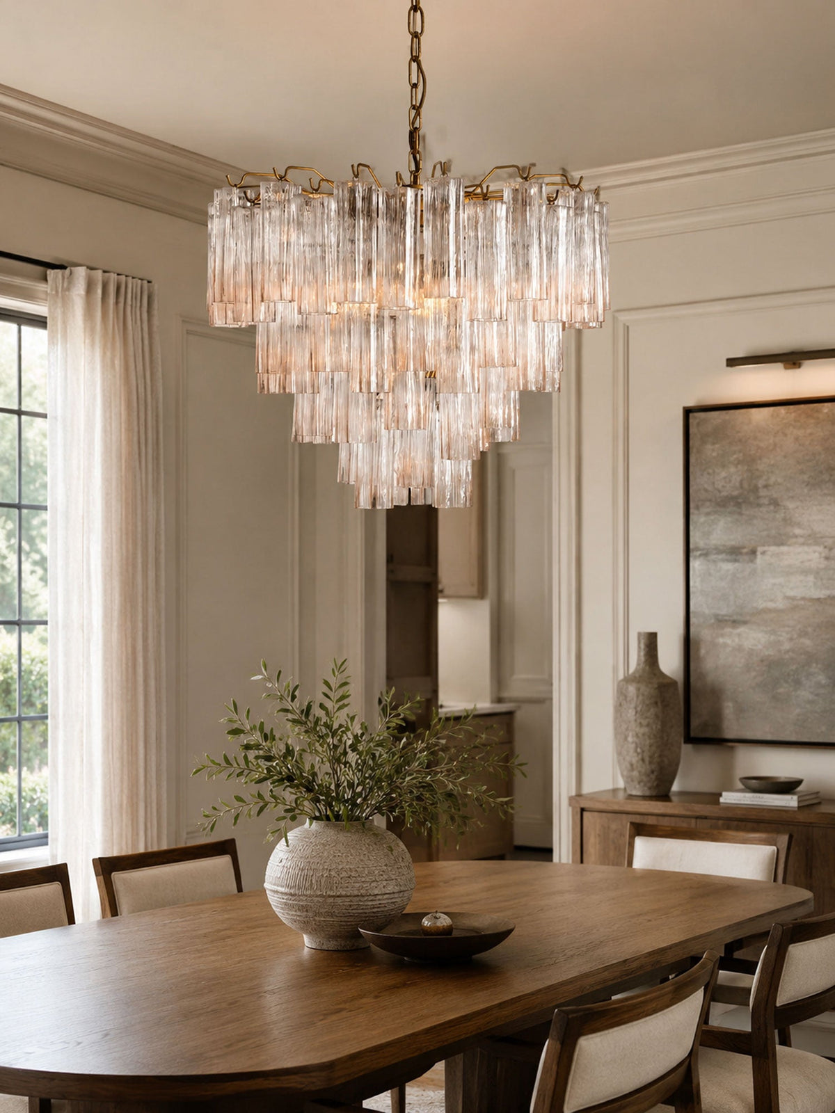 Modern Pink Chandelier — Chandelier | Maison Monashee — view 3