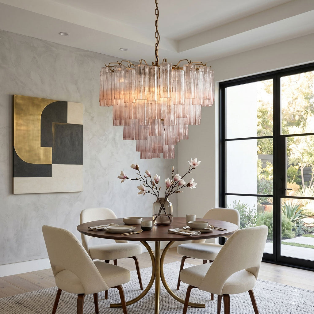 Modern Pink Chandelier — Chandelier | Maison Monashee — view 5