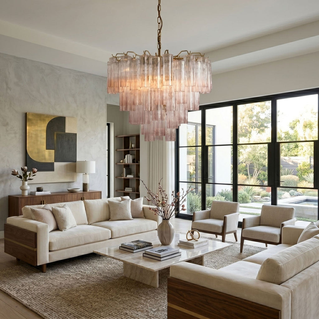 Modern Pink Chandelier — Chandelier | Maison Monashee — view 7