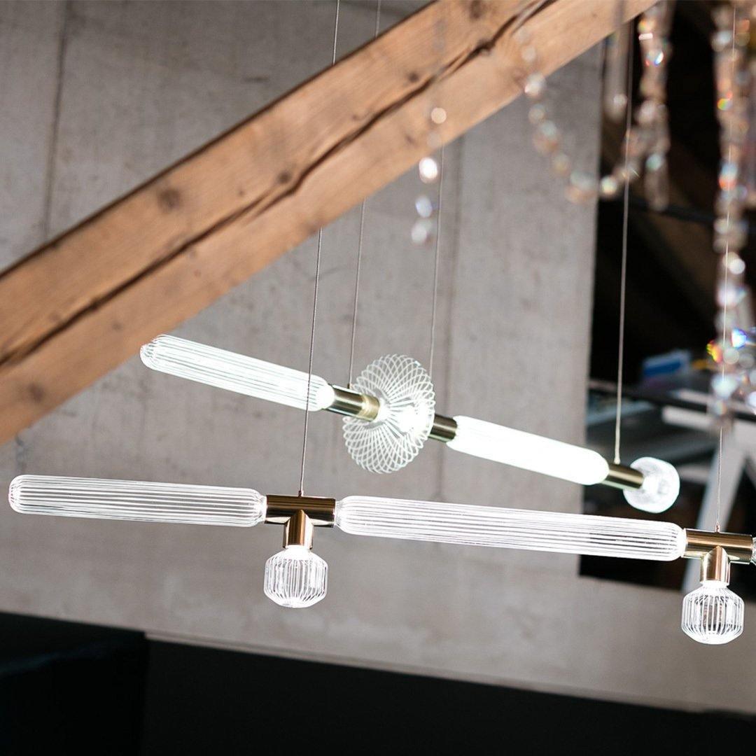 Gold Cylinder Pendant Light — Pendant Light | Maison Monashee — view 24
