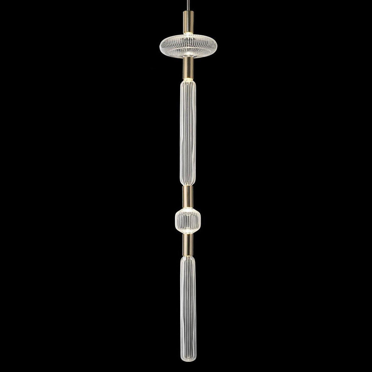 Gold Cylinder Pendant Light — Pendant Light | Maison Monashee — view 59
