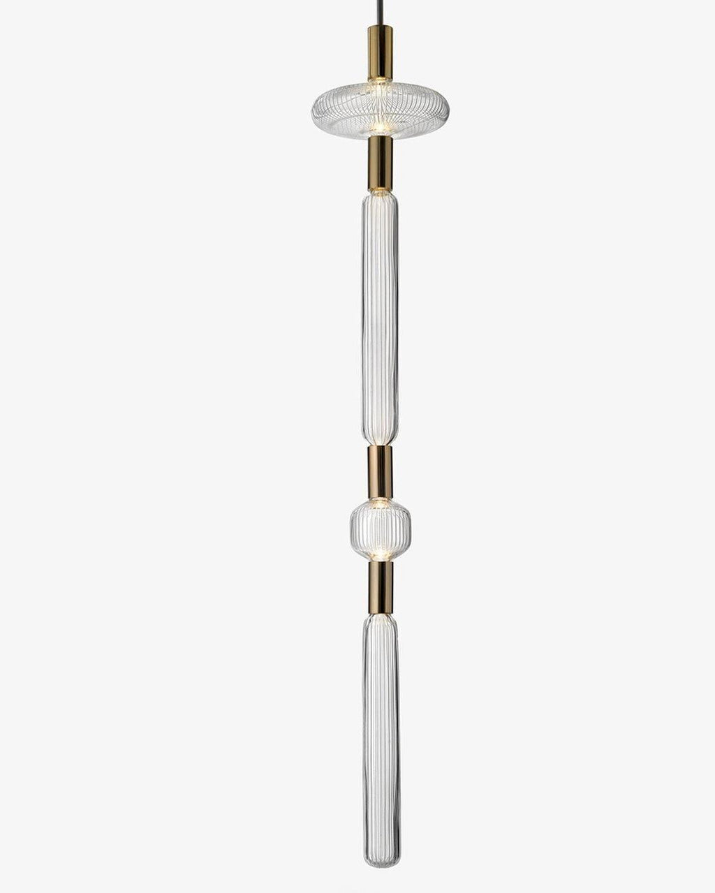 Gold Cylinder Pendant Light — Pendant Light | Maison Monashee — view 27