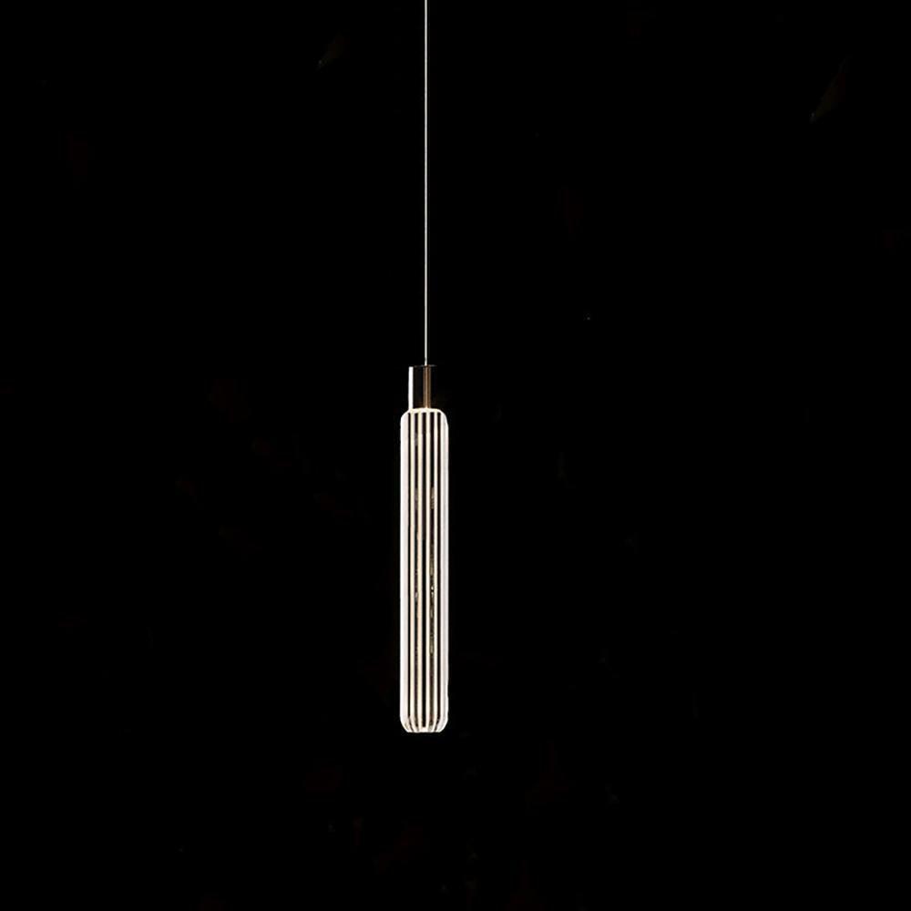Gold Cylinder Pendant Light — Pendant Light | Maison Monashee — view 53