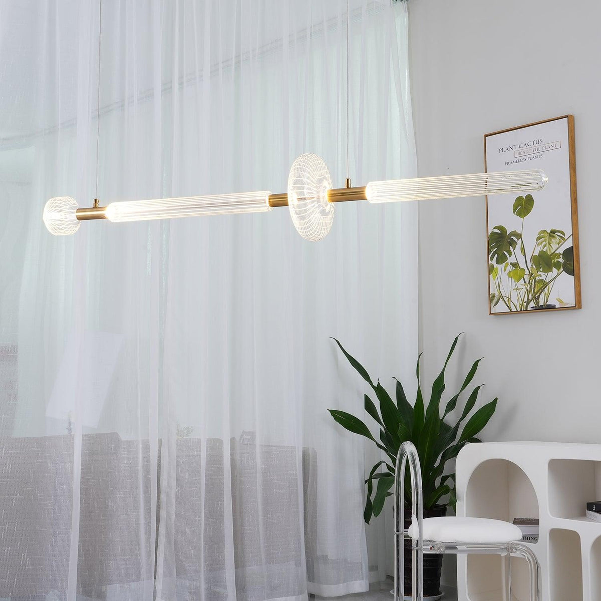 Gold Cylinder Pendant Light — Pendant Light | Maison Monashee — view 55