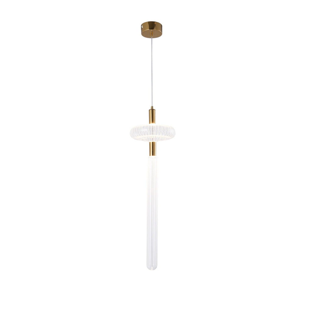 Gold Cylinder Pendant Light — Pendant Light | Maison Monashee — view 52