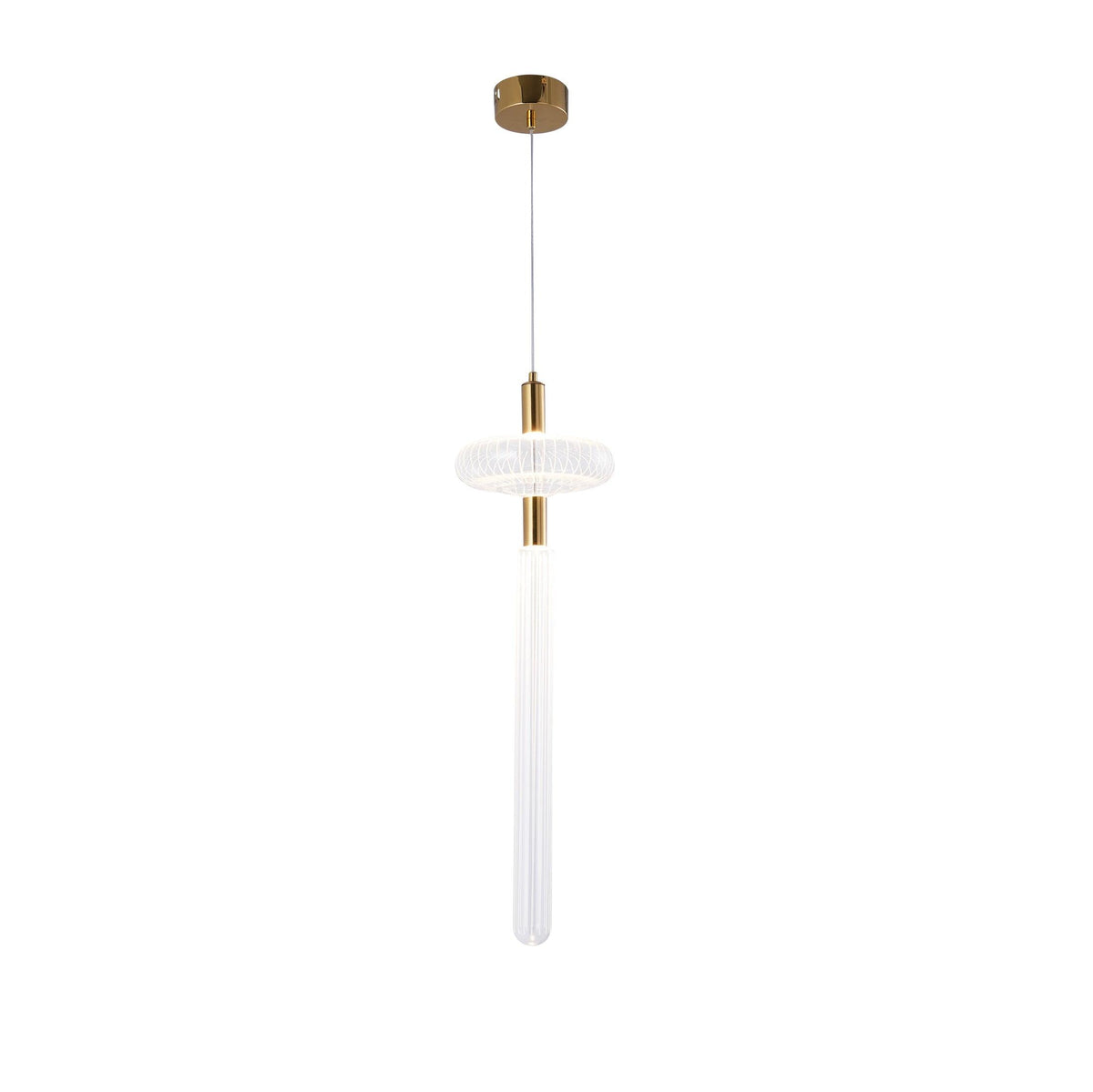 Gold Cylinder Pendant Light — Pendant Light | Maison Monashee — view 52