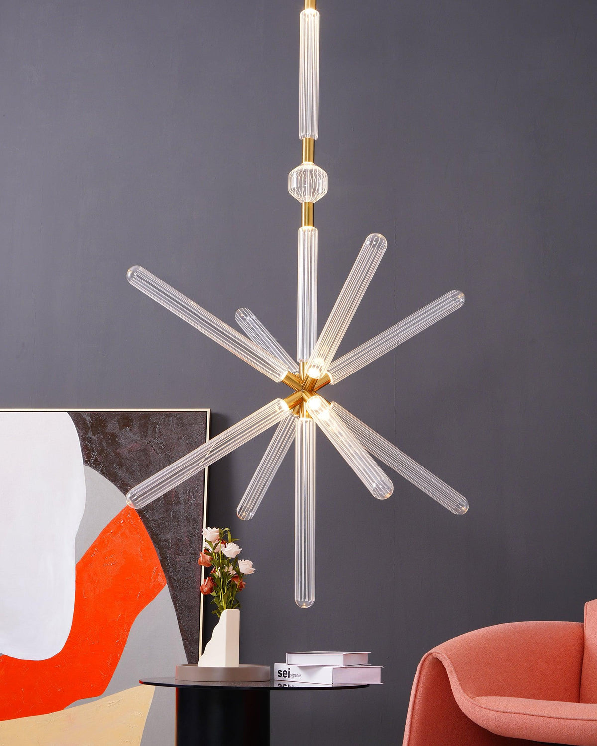Gold Cylinder Pendant Light — Pendant Light | Maison Monashee — view 7