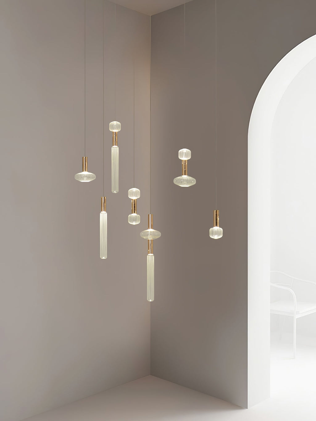 Gold Cylinder Pendant Light — Pendant Light | Maison Monashee — view 66