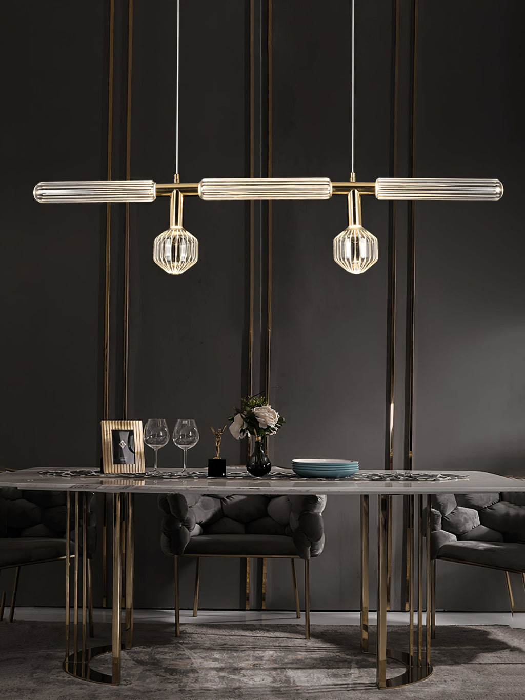 Gold Cylinder Pendant Light — Pendant Light | Maison Monashee — view 67