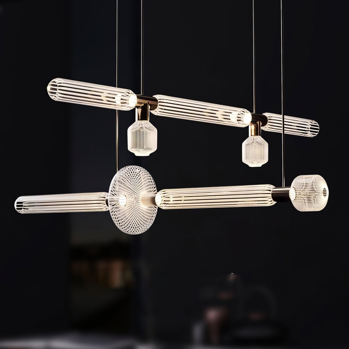 Gold Cylinder Pendant Light — Pendant Light | Maison Monashee — view 68
