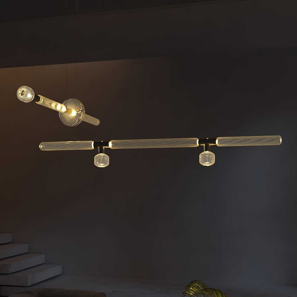 Gold Cylinder Pendant Light — Pendant Light | Maison Monashee — view 9