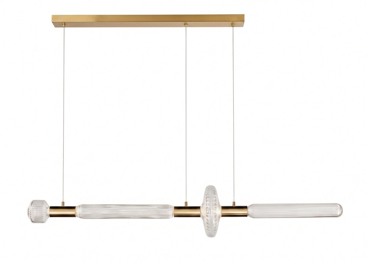 Gold Cylinder Pendant Light — Pendant Light | Maison Monashee — view 91
