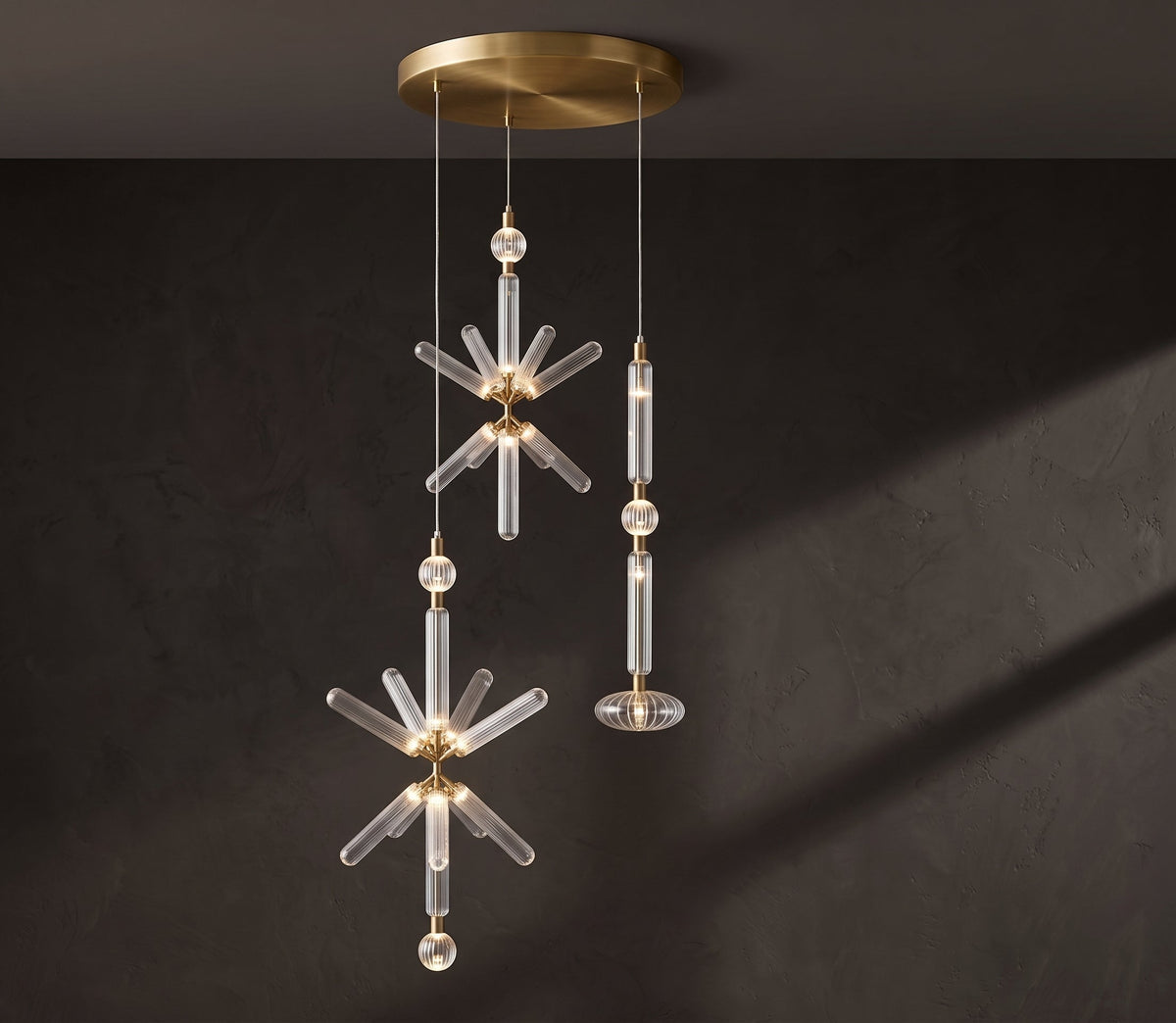 Gold Cylinder Pendant Light — Pendant Light | Maison Monashee — view 92