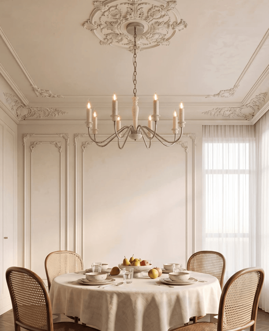 6 Light Candle Style Chandelier — Chandelier | Maison Monashee — view 6