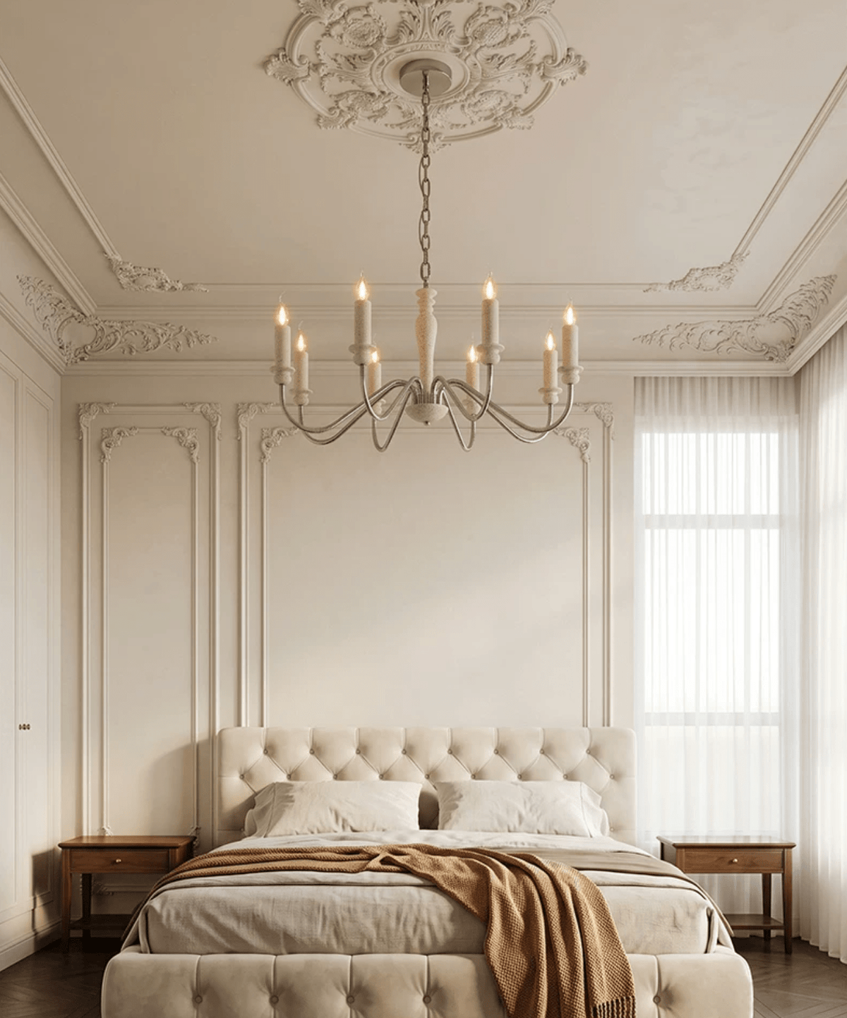 6 Light Candle Style Chandelier — Chandelier | Maison Monashee — view 10