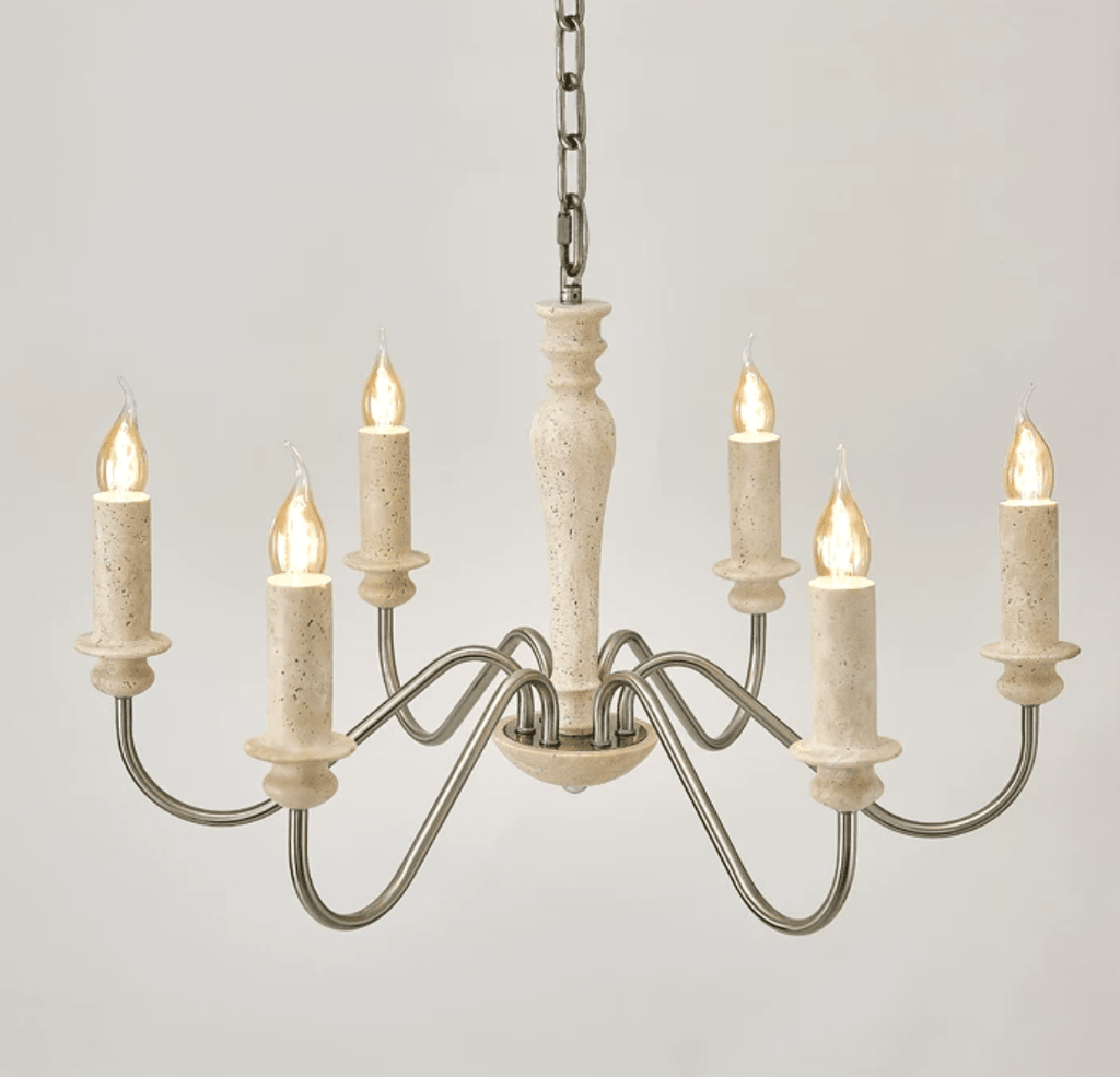 6 Light Candle Style Chandelier — Chandelier | Maison Monashee — view 11