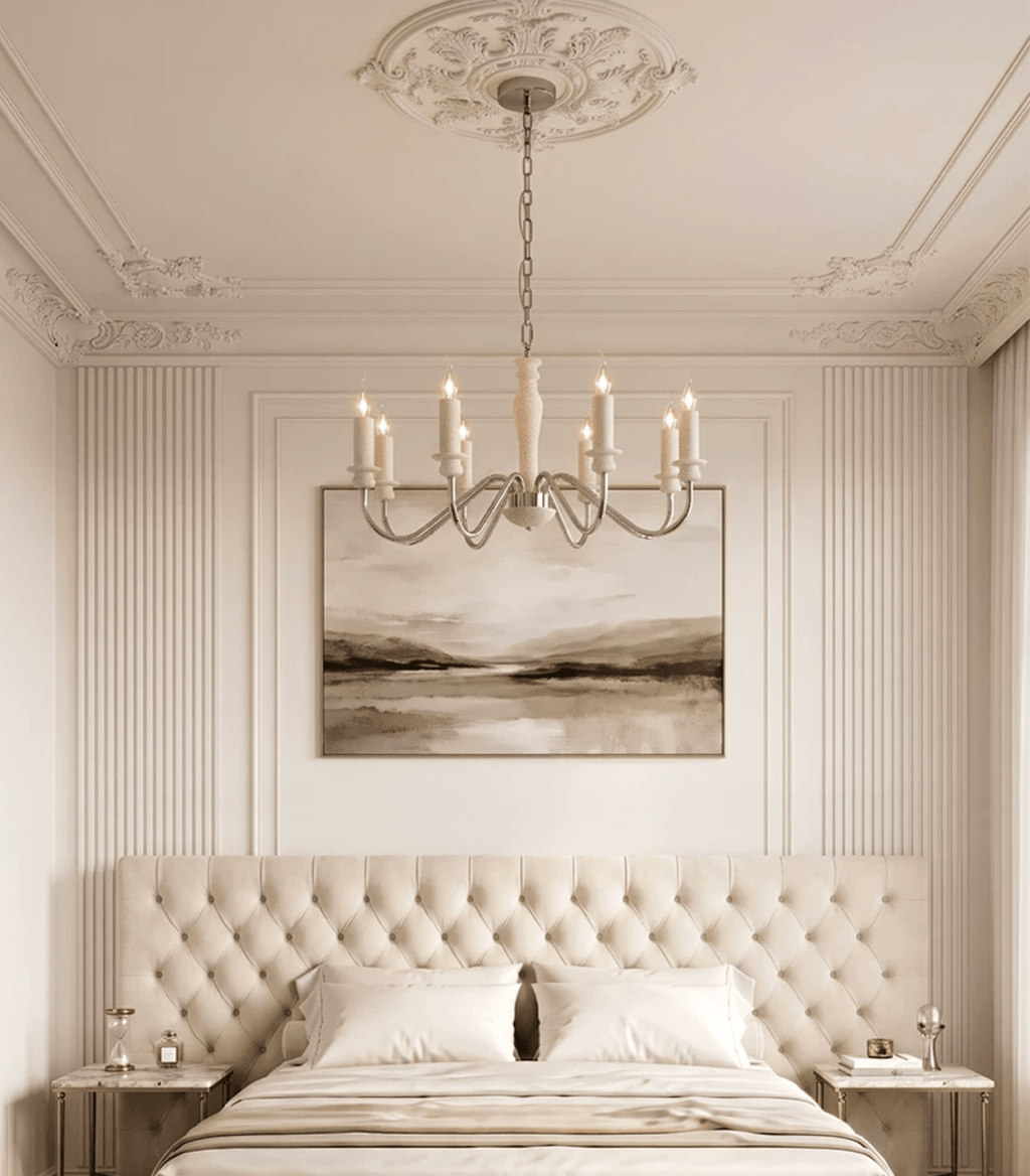 6 Light Candle Style Chandelier — Chandelier | Maison Monashee — view 3