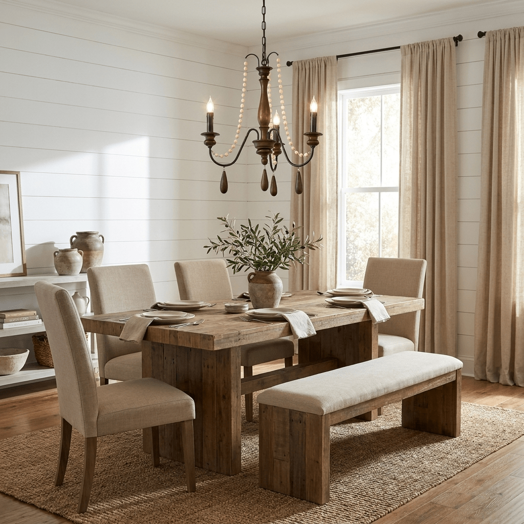 Wood Bead Chandelier — Chandelier | Maison Monashee — view 4
