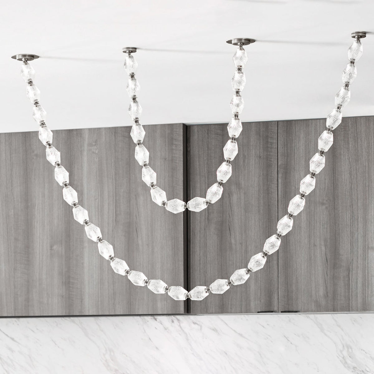 Glass Chain Chandelier — Chandelier | Maison Monashee — view 116