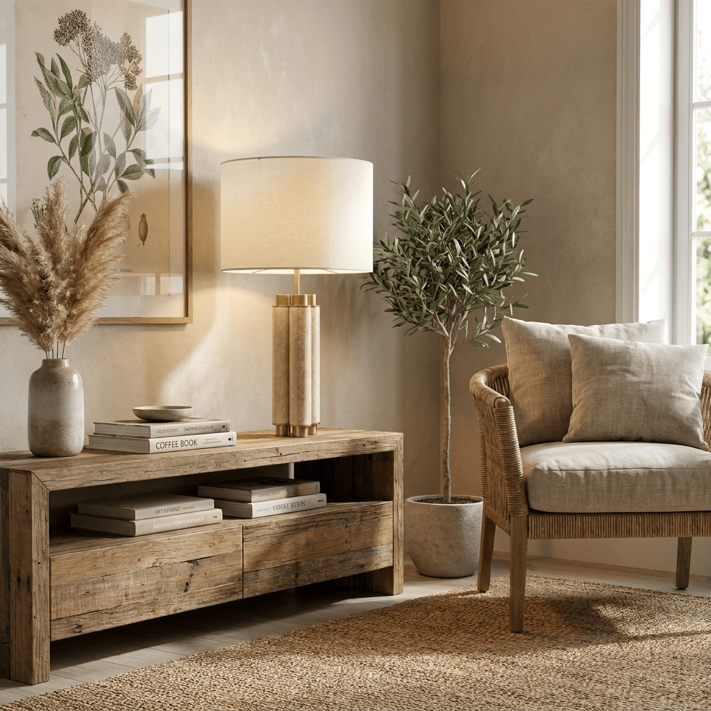 Table Lamp with Stone Base — Table Lamp | Maison Monashee — view 2
