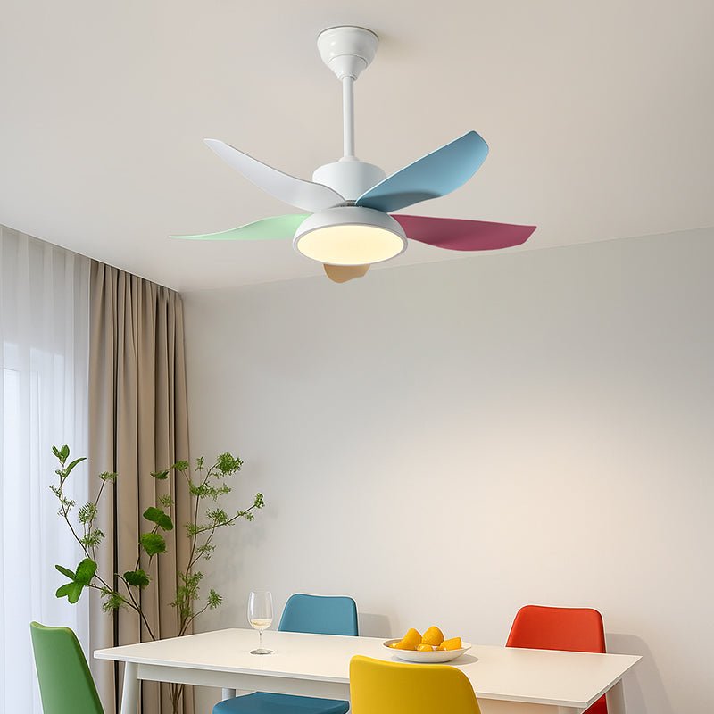 White Ceiling Fan with LED Light — Ceiling Fan | Maison Monashee — view 4