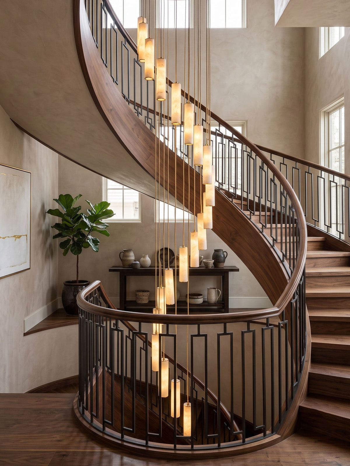 Spiral Staircase Chandelier — Chandelier | Maison Monashee — view 5