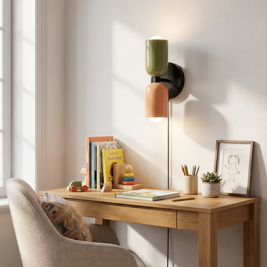 Red Wall Sconce Plug-In — Wall Sconce | Maison Monashee — view 2