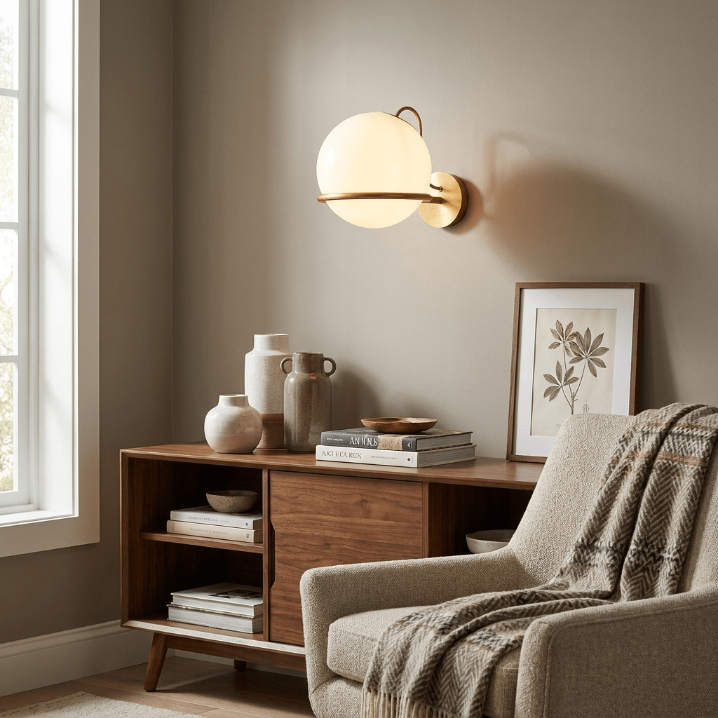 Milk Globe Sconce — Wall Sconce | Maison Monashee — view 9