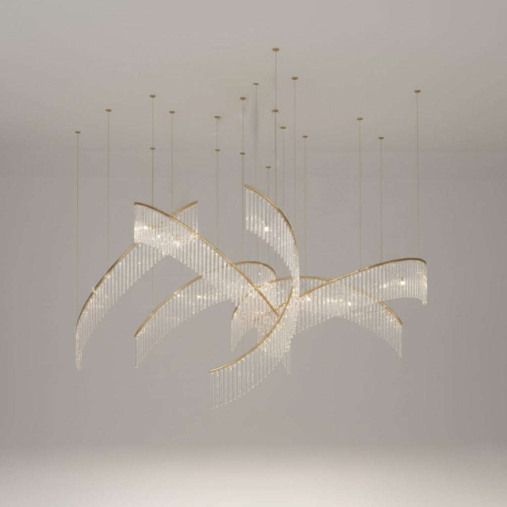 Cascading Crystal Chandelier — Chandelier | Maison Monashee — view 33